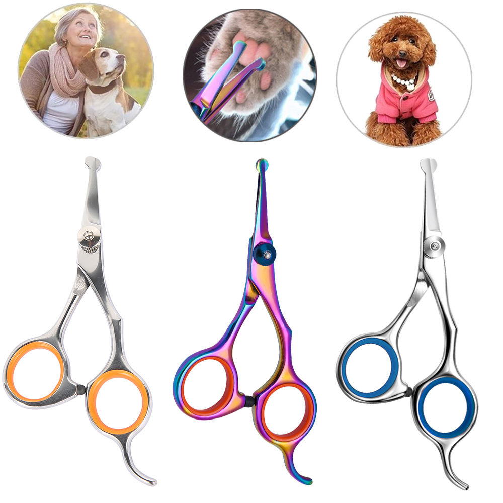 Trimming Scissor Set - กรรไกรตัดขนสัตว์เลี้ยงหัวมน ปลอดภัย ทำจากสแตนเลส สำหรับสุนัขและแมว ตัดขนหน้า ตัดขนอาหาร