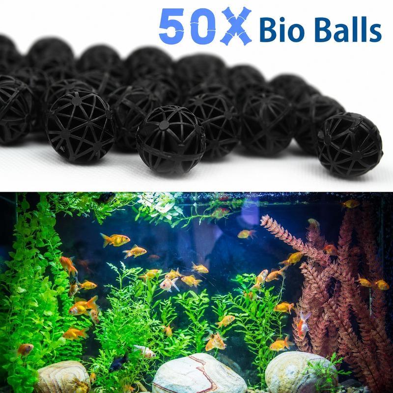 Aquarium Planted Fish Tank - ชุดอุปกรณ์กรองน้ำชีวเคมีสำหรับตู้ปลา 50 ชิ้น ขนาด 16 มม.