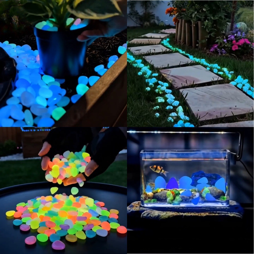 Aquarium Plant Light - หินเรืองแสงหลากสีสันสำหรับตกแต่งสวน ทางเดินกลางแจ้ง ตู้ปลา และกระถางต้นไม้