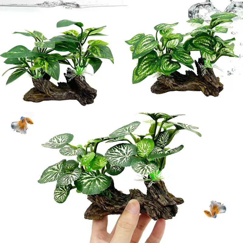 Aquarium Planted Background - ประดิษฐ์หญ้าใต้น้ํา Aquarium ถังปลาจําลองตกแต่ง Aquarium พื้นหลังพืชหญ้าน้ําอุปกรณ์เสริม Home
