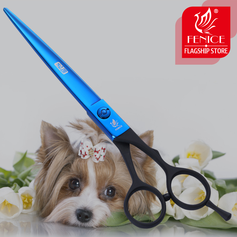Trimming Scissor Set - Fenice 7.0นิ้ว Professional กรูมมิ่งสัตว์เลี้ยงกรรไกร Blue &