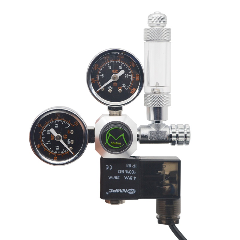 Aquarium Planted Fish Tank - Aquarium CO2 Regulator Magnetic Solenoid วาล์วตรวจสอบถังปลาพืชอุปกรณ์เสริม