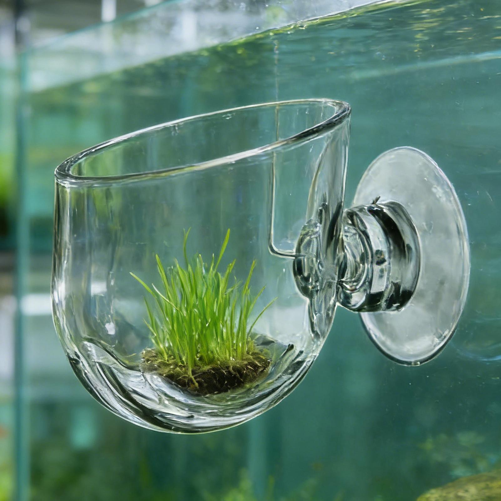 Aquarium Planted Background - ที่ยึดต้นไม้ในตู้ปลาอะคริลิก แบบใส พร้อมถ้วยดูดสุญญากาศ สำหรับเพาะพันธุ์พืชน้ำ ปลูกพืชแบบไฮโดรโปนิกส์ ตกแต่งตู้ปลาและสวน