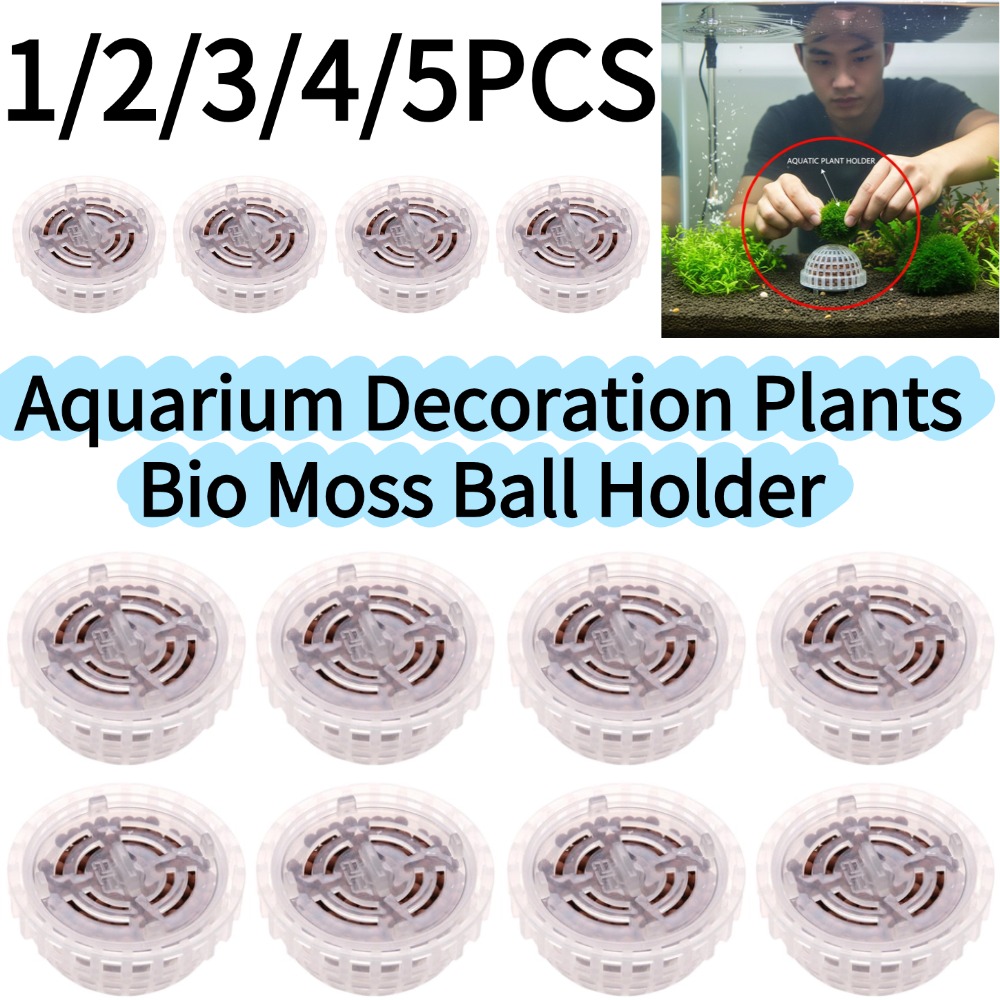 Aquarium Planted Background - 1-5 ชิ้น ของตกแต่งตู้ปลา ต้นไม้ประดับ ลูกบอลมอสสำหรับตู้ปลา บ้านกุ้งแดงคริสตัล