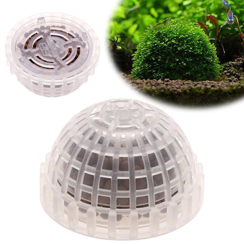 Planted Aquarium Maintenance - อุปกรณ์ตกแต่งตู้ปลา 1 ชิ้น ลูกบอลมอสสำหรับตู้ปลา ต้นไม้จริง ใช้กรองสำหรับกุ้งจาวา