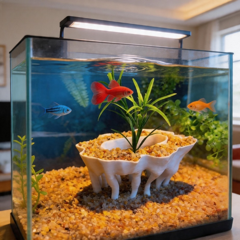 Aquarium Plant Guide - พืชน้ำพิมพ์สามมิติรูปทรงรากไม้ พร้อมกระถางต้นไม้ที่ใช้เป็นของตกแต่งตู้ปลาด้วย