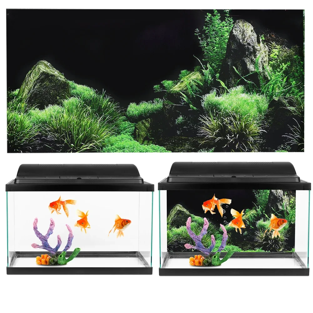 โปสเตอร์สติ๊กเกอร์ติด3D สำหรับ - Aquarium Planted Background บทวิจารณ์และราคา