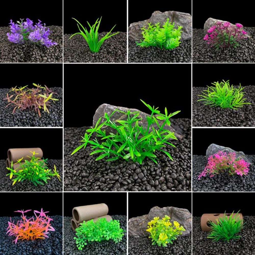 ต้นไม้ประดิษฐ์พลาสติกสำหรับตกแ - Aquarium Planted Background บทวิจารณ์และราคา