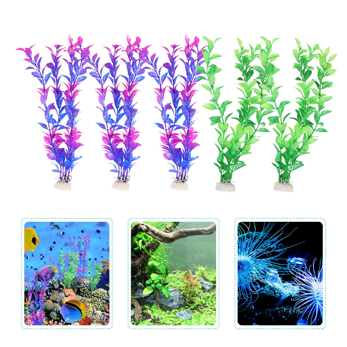 ชุดต้นไม้น้ำปลอม 10 ชิ้น 5 ต้น - Planted Aquarium Maintenance บทวิจารณ์และราคา